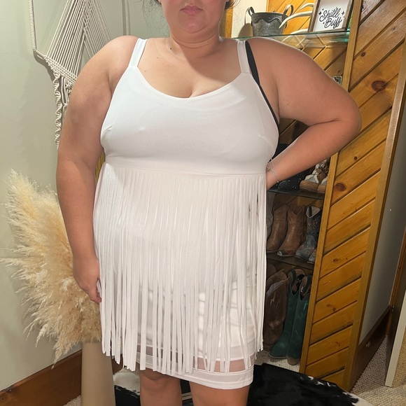 White fringe dress - Picture 1 of 2